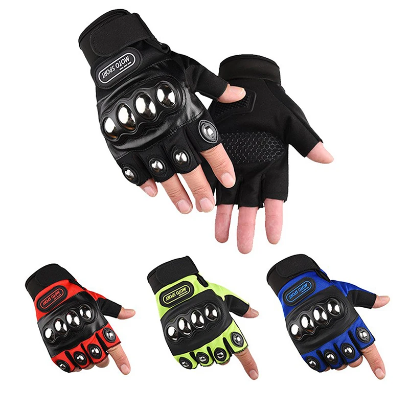 Motorcycle Glove Knuckle - 하프 핑거 보호용 오토바이 장갑, 스틸