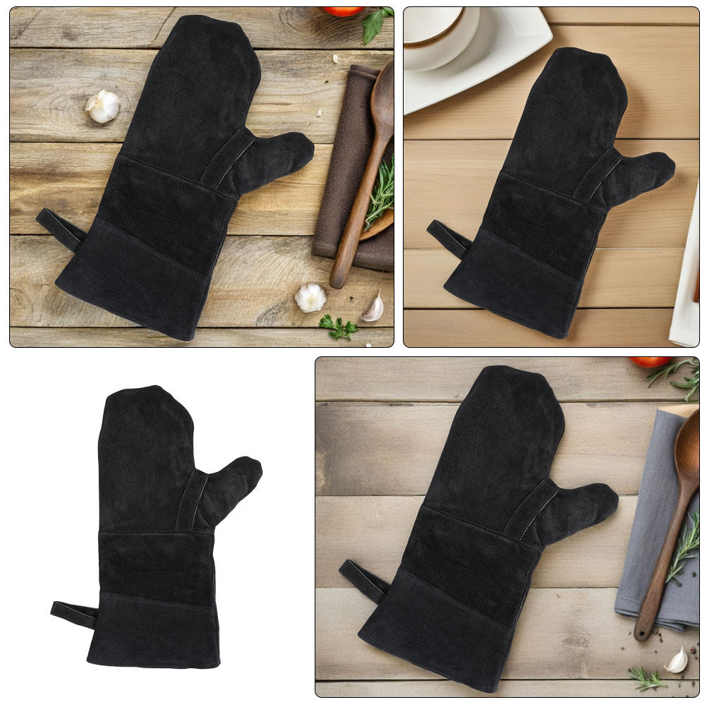 3개입 내열성 블랙 오븐 장갑, BBQ 그릴링, 베이킹 - Heat Resistant Glove 리뷰 및 가격