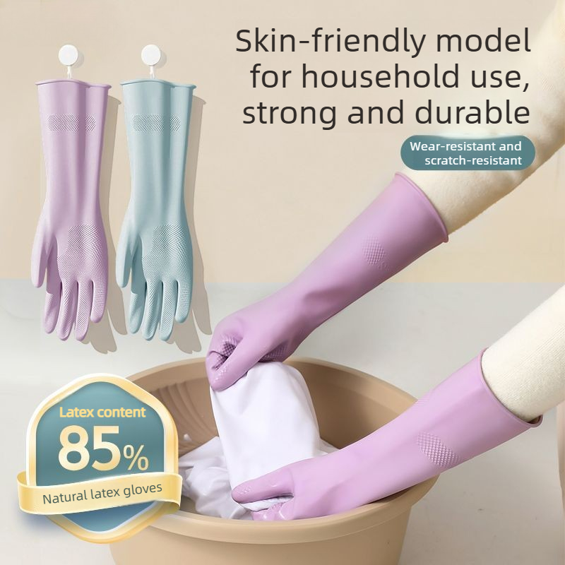 라텍스 설거지 장갑, 면 라이너 및 미끄럼 방지 그립  - Rubber Glove Cleaning 리뷰 및 가격