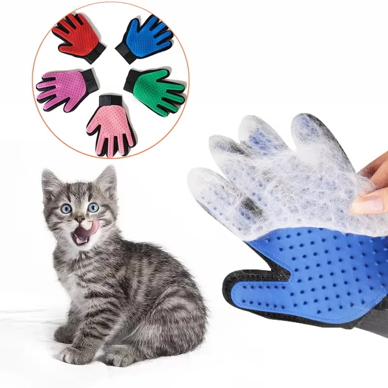 애완동물용 장갑 고양이 그루밍 장갑 고양이 털 제거 브 - Rubber Glove Cleaning 리뷰 및 가격