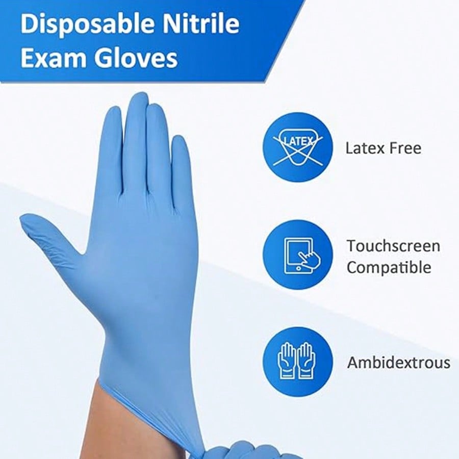 100개입 헤비듀티 니트릴 일회용 장갑, 파우더 프리  - Rubber Glove Cleaning 리뷰 및 가격